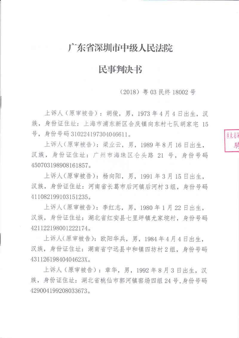 胡俊等違法損害公司利益，自食苦果！